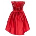 Bonnie Jean Red Sequin Embellished Velvet Bodice Fit & Flare Dress.